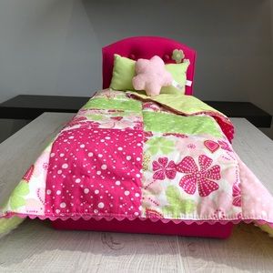 American Girl 18” doll bed and bedding
